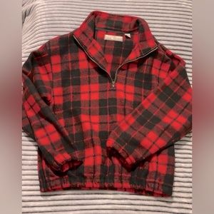 M.E. Sport Unisex Red Plaid Pullover